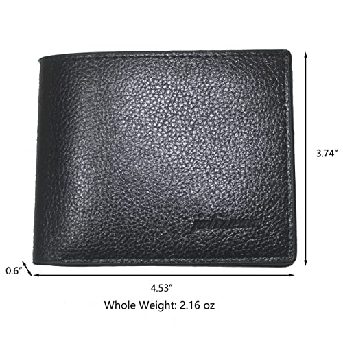 Slim Wallet for Men with Money Clip, Minimalist Wallet with Zipper, Bifold Mens Wallets with Credit Card Holder, PU Leather Men's Wallet with Coin Purse, Carteras Para Hombres (Black)2