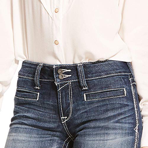 ARIAT Women's Trouser Mid Rise Stretch Entwined Wide Leg Jean2