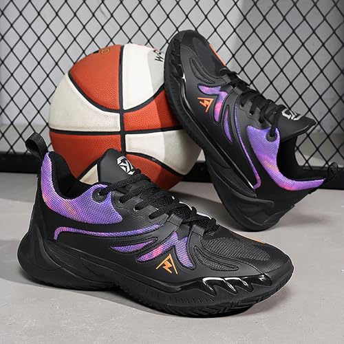 Image of Men's High-Top Basketball Shoes Anti-Slip and Wear-Resistant Soles Running Shoes Graffiti Design Fashionable Sports Shoes