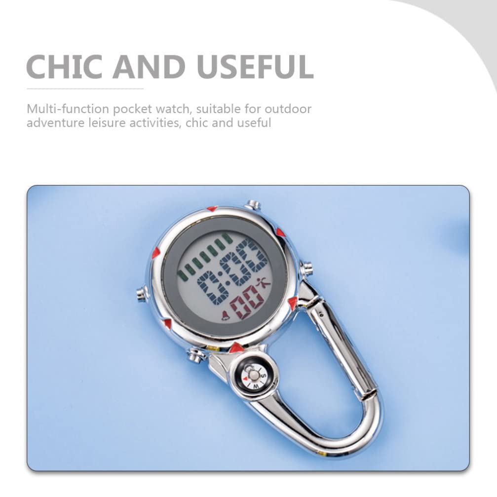 Hemobllo Leuchtende Clip Uhr aus Metall für Outdoor Abenteuer, 2 Stück