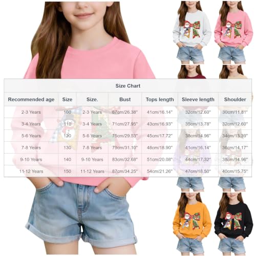 Christmas Sweatshirts for Girls Long Sleeve Crew Neck Shirts Fall Tops - image 4