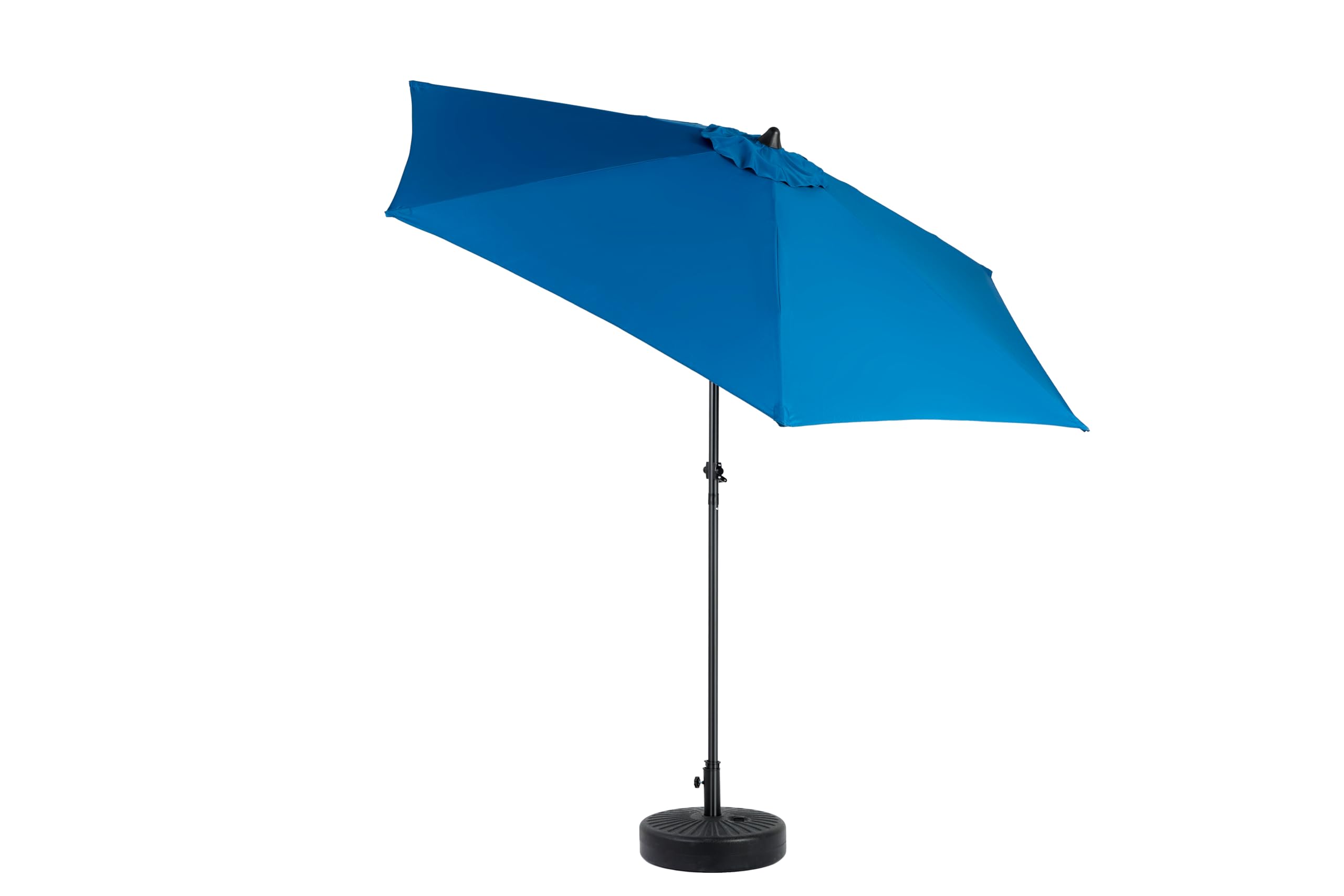 Ombrellone da Esterno 9 Piedi Rettangolare Bifacciale, 6 Stecche Acciaio, Blu, con Manovella