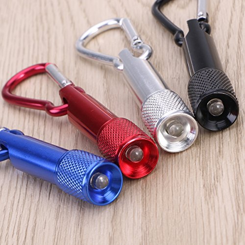 Mini lanterna LED WINOMO 4 peças de chaveiro mosquetão lanterna para caminhadas e escalada