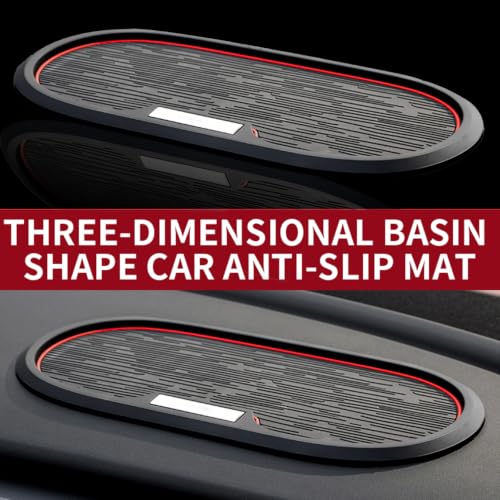 Image of RIGGEAR Car Dashboard Anti-Slip Mat, Universal Sticky Rubber Grip Pad for Mobile Phone, Sunglasses, Keys, Coins- Washable Reusable Anti-Skid Dashboard Mat - DashGrip Pro