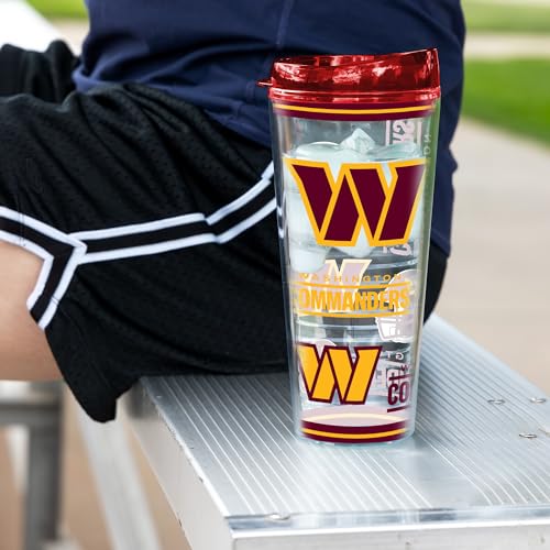 Image of Rico Industries NFL Football Washington Commanders Double Wall 20oz Tritan Tumbler