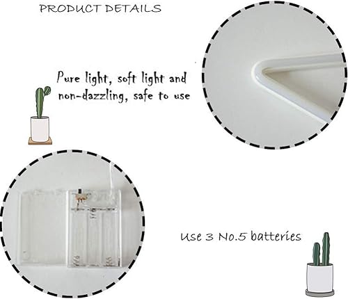 Miniatura 3 de MorTime - Bonitos letreros de luz LED neón para fiesta, decoración de habitación de niñas, decoración de mesa, regalos para niños