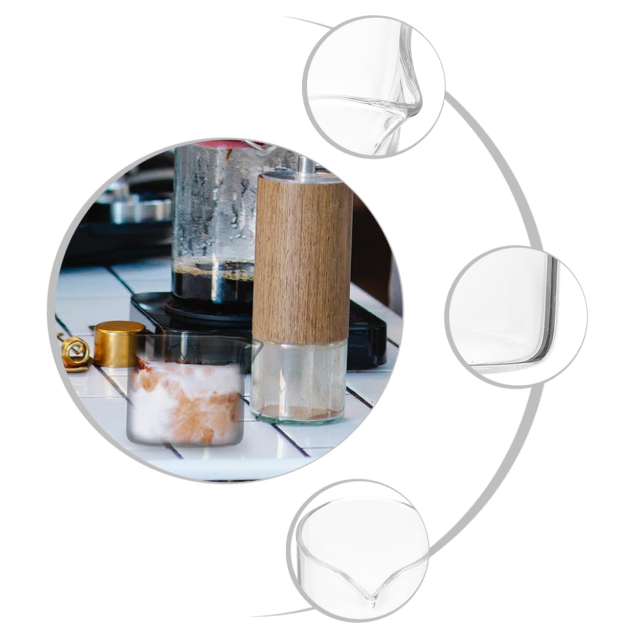 HOLIDYOYO Small Milk Jug Cooking Cup Milk Container Creamer Mug Creamer Pourer Honey Containers Clear Espresso Mugs Mini Coffee Pot Coffee Creamer Pots Milk Pitcher Glass Transparent