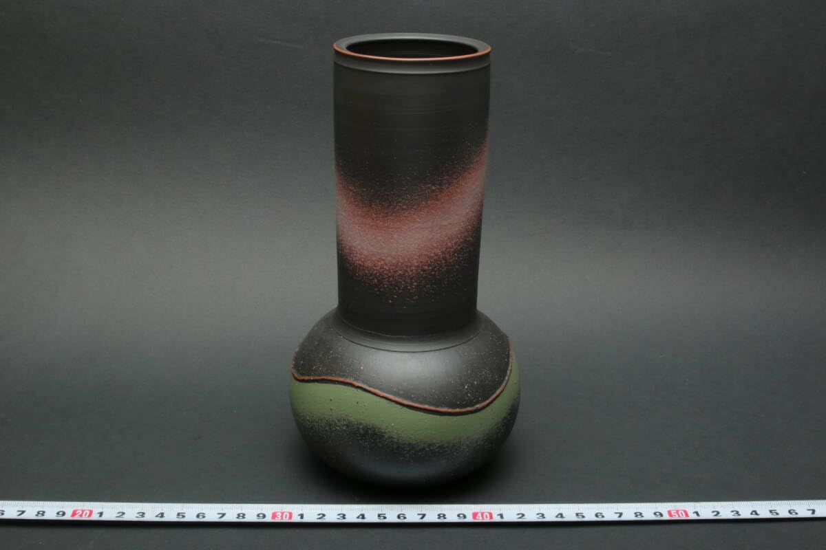 玲光窯 鯉江 廣 陶器花瓶 Amazon.co.jp: 5842 常滑焼 鯉江廣 (玲窯) 窯変 あけぼの釉 花入