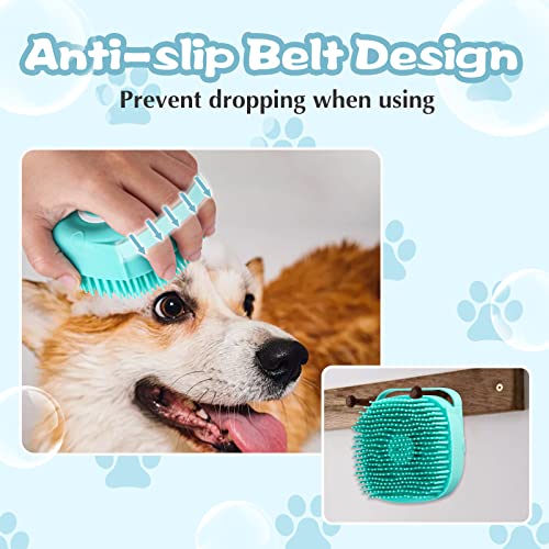 FUYIHGL Shampoo Bürste Bubble Brush für Baden Hundeseife mit Seifenspender Dusche Bürste Silikon mit Loop Handle für Haustiere Hunde Katzen Doggie