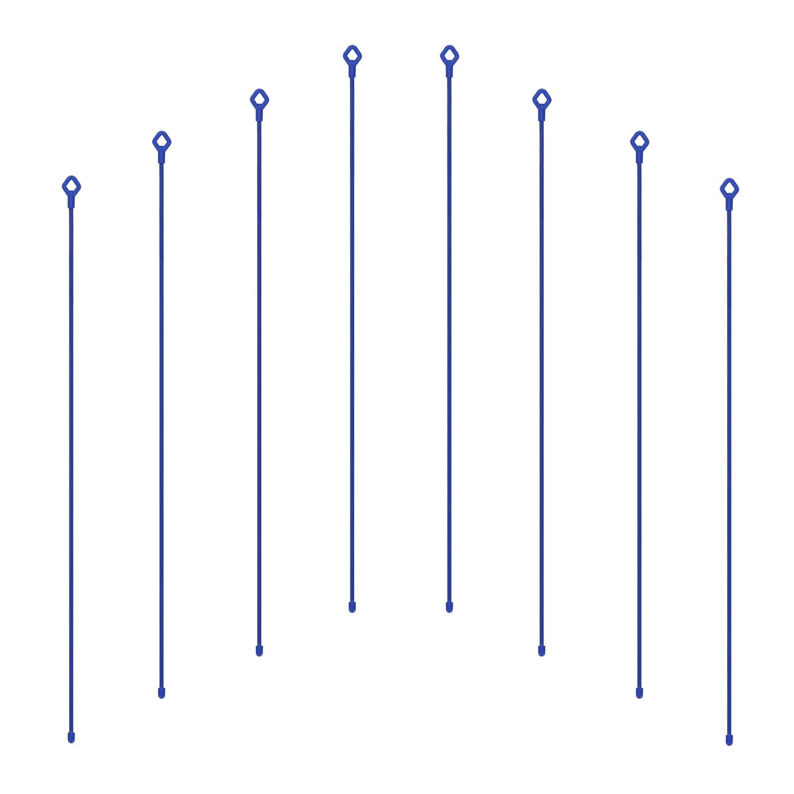 PATIKIL Rubber Twist Ties, 24 Inch Silicone Reusable Twist Ties Heavy Duty Bendable for Bundling Holding 8 Pcs, Blue