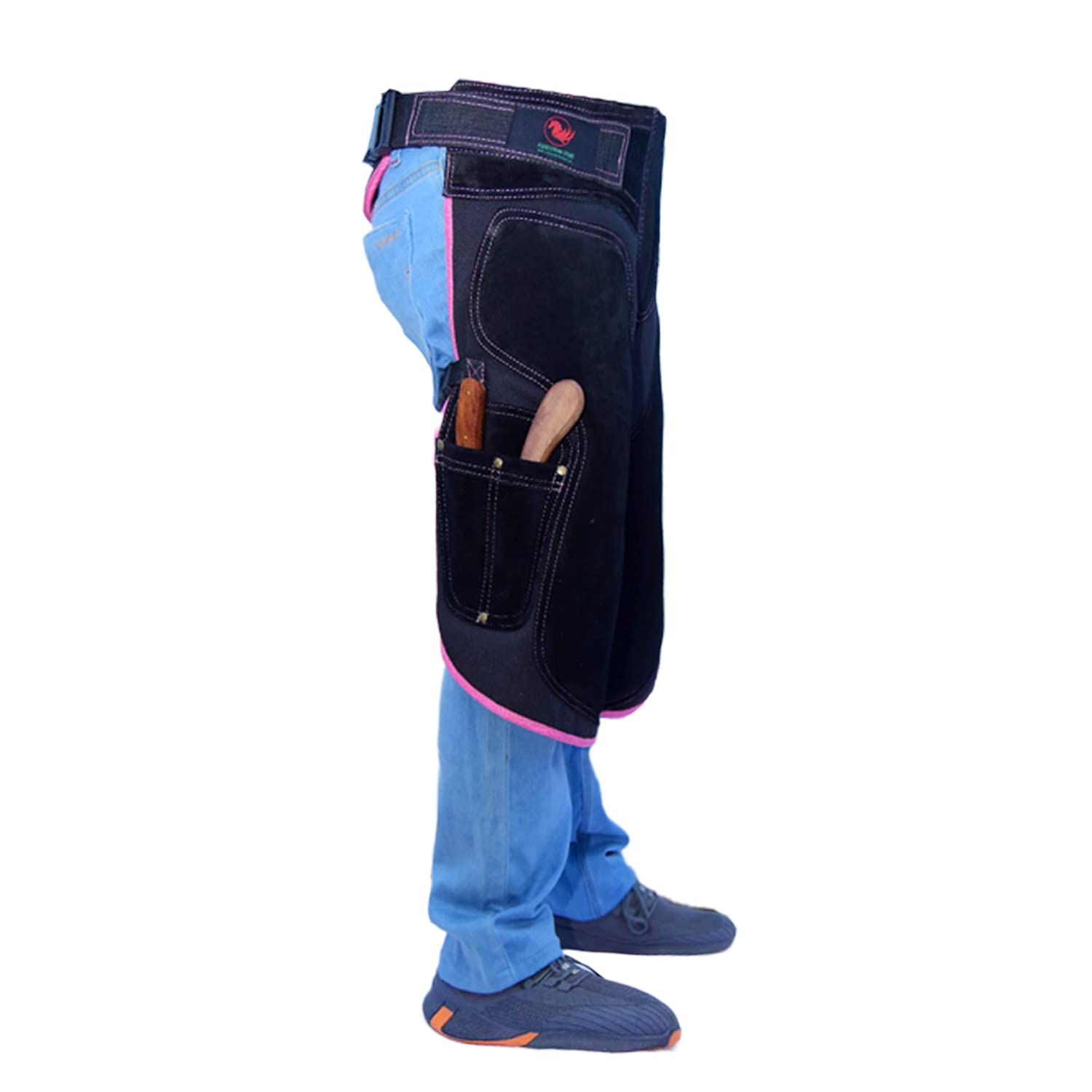 59cm (23 Zoll) Hufschmied-Schürze, Premium-Schmied-Leder-Canvas,Hufschmied-Schürzen, echtes Wildleder,Hufschmied-Werkzeug-Schürze,Trimmer-Chaps,Hufpflege, Hufschmied,Männer-Frauen,verstellbare Schürze