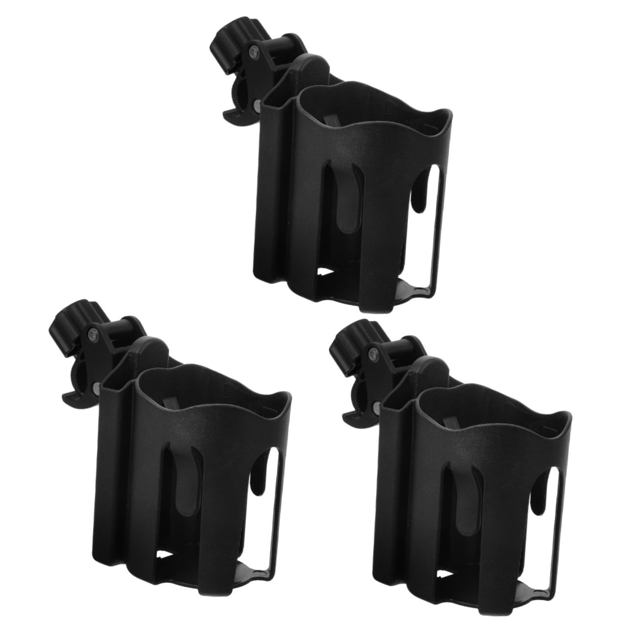 minkissy 3 Pezzi Portabottiglie Per Bici Portabicchieri Walker Adulto Portabibite Per Passeggino Accessori Per Sedie a Rotelle Tazza Coppa Bici Plastica Abs Black