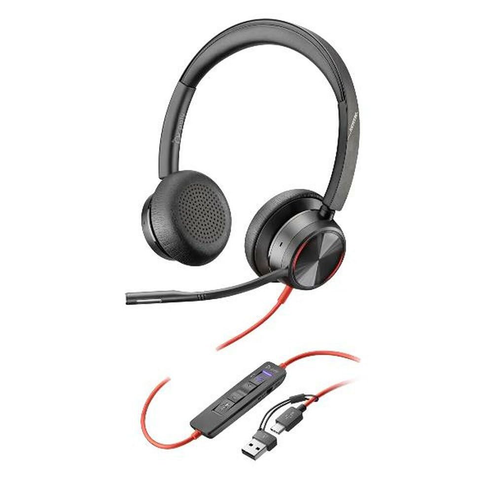 Poly 有線ヘッドセット Blackwire 8225 両耳用 Amazon.com: Poly - Blackwire 8225 Wired Headset with Boom Mic