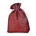 Produktbild PPING Jutesäckchen Geschenksäckchen Taschen Weihnachtsbaum Dekoration Kleine Tasche Weihnachtsfeier Dekor verheiratete Partner Wine red,10 pcs