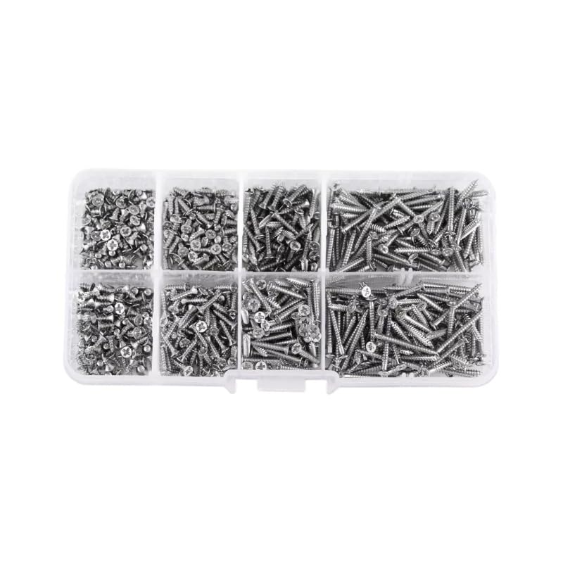 Set de Tornillos Autorroscantes M2 Flat Head 800pcs miniatura 7