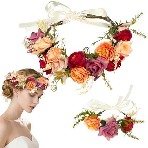 HuaMuDM Copricapo per Capelli con Fiori, Fascia...