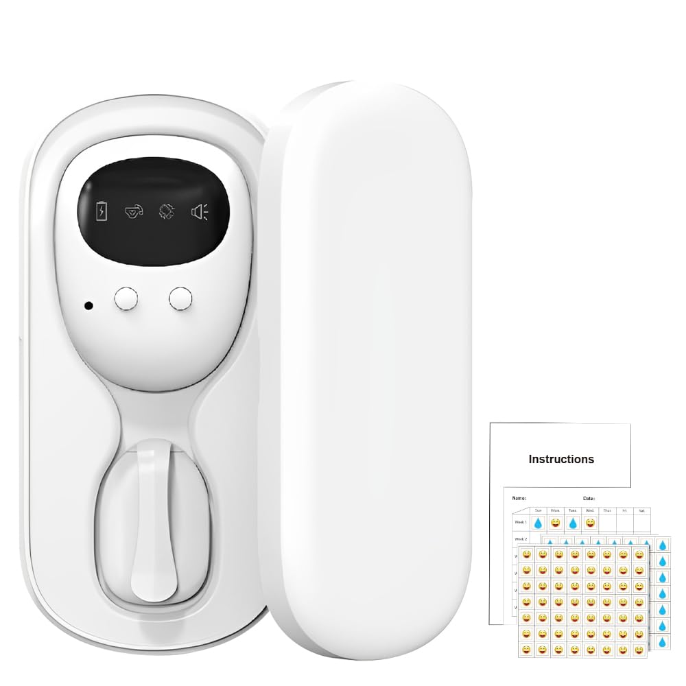 Wireless Allarme Enuresi Notturna, SGZIOO Allarme Pipì per Ragazzi Grils Vasino per Bambini Cura Degli Anziani Batteria Integrata con Suono 3 Modalità di Allarme