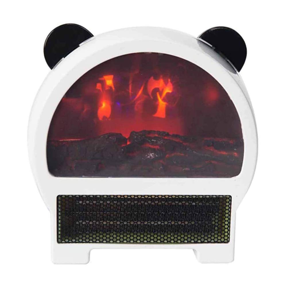 DUCHENGYUAN Portable 3D Flame Electric Space Heaters,Mute Rapid Heater Fan Room Air Heating Winter Warmer Device, Safety Overheating Protection,Perfect for The Home Or Office,White