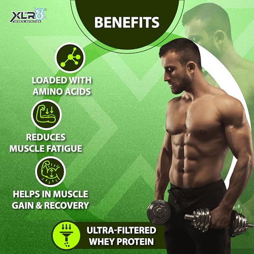 Image of XLR8 Whey Protein Powder with 24 g Protein Content & 5.4 g BCAA (3628 g (Pack of 1), Chocolate)