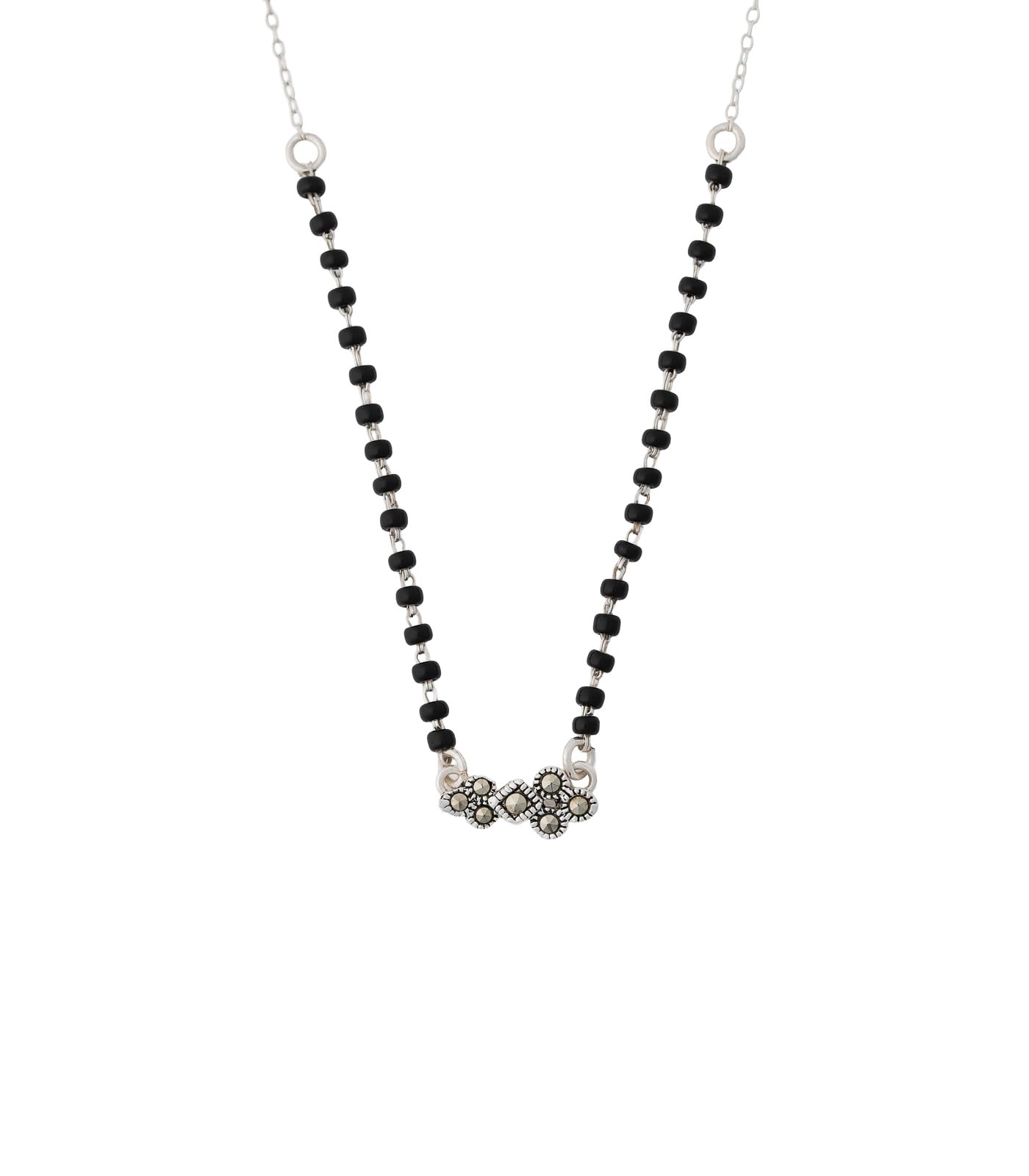 925 Sterling Silver | Shiny Charm Mangalsutra | Gift for Wife & Women | With Certificate of Authenticity and 925 Stamp