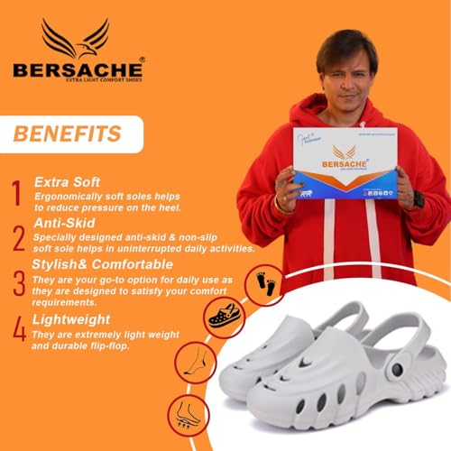Image of BERSACHE Extra Soft Classic Casual with Regular wear with Ultra Soft & Flexibility Technology Clog for Men's