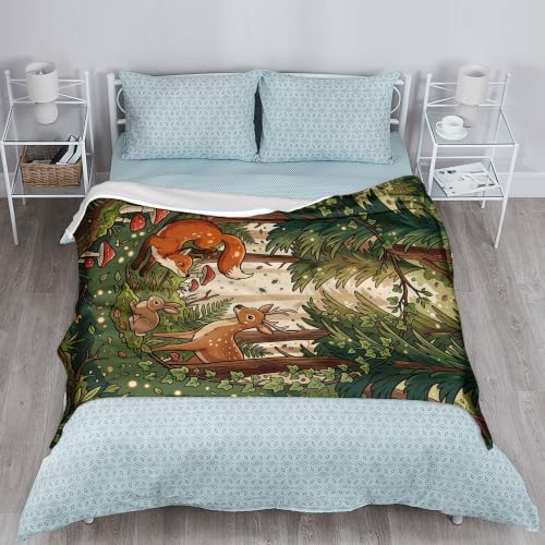 Couverture en polaire douce plaid lit grand format vert automne - 6