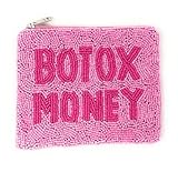 Pink Botox Money Beaded Coin Purse, Coin Pouch, Smalls Wallets for Her, Birthday Gifts, Botox Money Pouch, Pink Pouch Purse