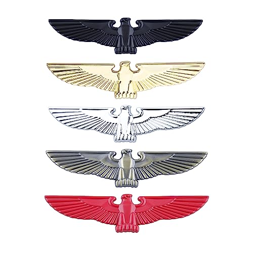 Image of 2X Eagle Wings Emblem 3D Metal Sticker Emblem Animal Car Decoration nameplate Logo Right /Left /Tailgate Fender Badge Compatible with Car Truck car Accessories fit Universal (Silver)