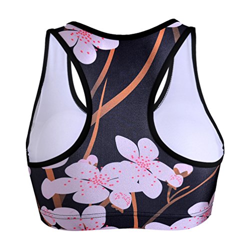 Image of Sister Amy Women's Aerobics Gym Dance Yoga Vest Printed Sports Bra Top Vest