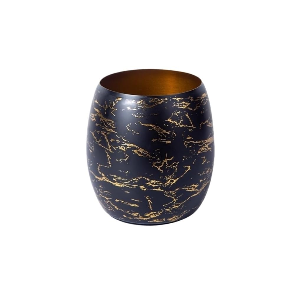 Secchiello per Il Ghiaccio Secchiello for Ghiaccio in Acciaio Inossidabile, Secchiello for Champagne, Vino e Birra Secchielli per Il Ghiaccio per Feste(Black Gold)