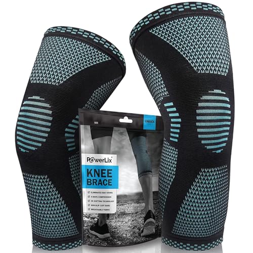 Image of POWERLIX Knee Compression Support Sleeve - Best Knee Brace for Men & Women