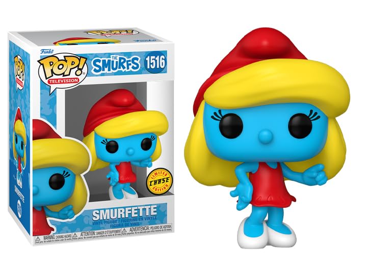 Funko Pop Smurfette + Protector: The Smurfs Pop! TV Animation Vinyl Figure (Collector Gift Set Bundled with ToyBop Brand Box Protector Case) (Smurfette Red Dress Chase)