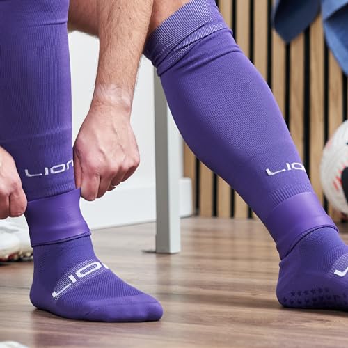 Silicone Football Leg Bands For Adults & Kids - The Tape Alternative To Hold Shin Pads In Place To Match Your Kit (Purple) - Image 4
