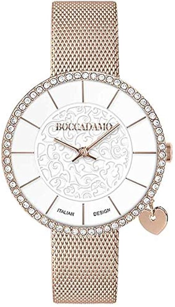 Boccadamo, orologio per donna,in acciaio e con lunetta decorata da cristalli swarovski Mx012