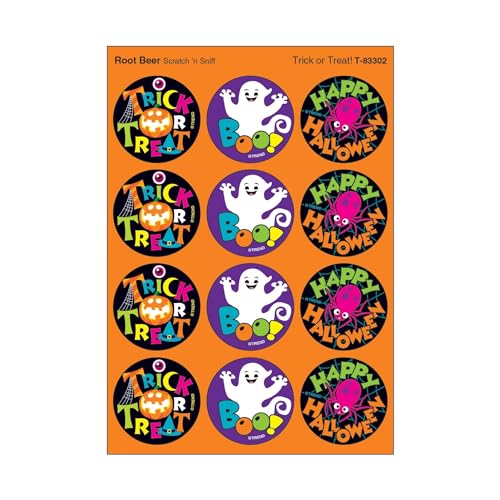 TREND enterprises Trend Trick or Treat!/Root Beer Stinky Stickers, Classroom Incentives, 48 Count