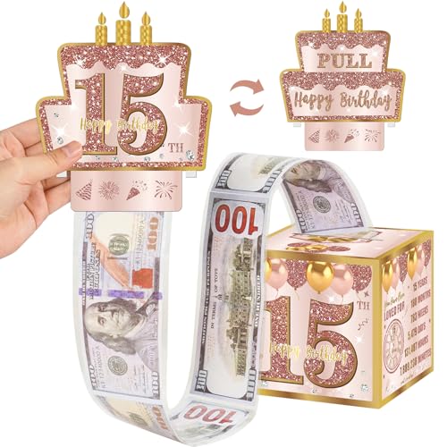 Turypaty 15th Birthday Money Gift Box