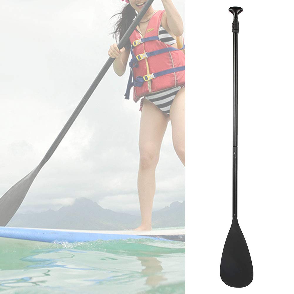 Keenso Pagaie, pagaie Extensible Noire Amovible, Planche à pagaie Stand Up Rame, Type T antidérapant, pour Kayak de Bateau de Surf