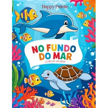 Capa do livro No Fundo do Mar: Livro de Colorir (Portuguese Edition)