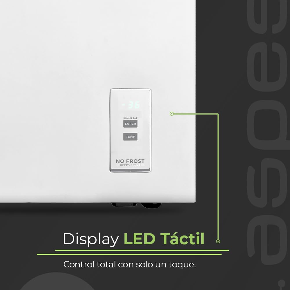 Aspes Congelador Horizontal Horeca Blanco ACHH2500ENFDC. Capacidad 233 Litros, Dual Cooling, 1 Cesta, Bajo Nivel Sonoro, Eficiencia Energética Clase E