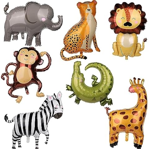 7pcs Jungle Safari Animal Balloons Set Cover