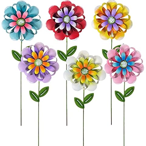 ABELOTS 6 Pc. Metal Flower Stakes Cover