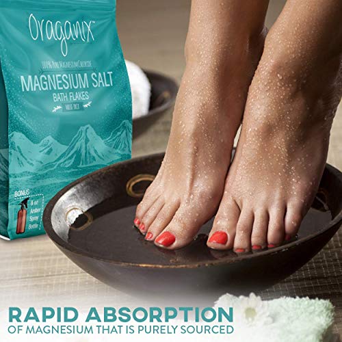 image for Oraganix Magnesium Bath Salt Flakes - 8lbs 100% Pure Magnesium Chlorid