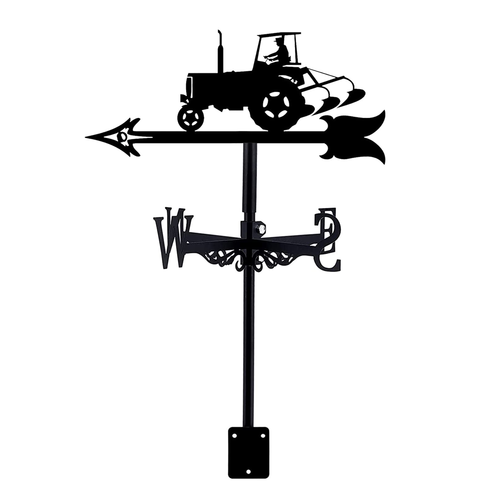 WIQUYBML Cultivator wind vane Retro Tractor Farm Scene Garden Pile Weather Vane Wind Direction Indicator for Yard Gazebo Decorations