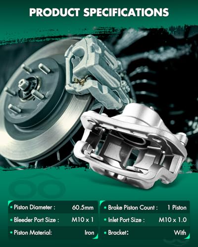 Image of SCITOO Front Brake Calipers With Bracket 19B3554 19B3555 Compatible For Kia For Rondo 2007-2012