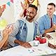 Ainiv 2 Stück Anti Stress Würfel, Stresswürfel mit 6 Lustigen Aktionen zum Stressabbau, PU-Schaum Anti Stress Spielzeug Geschenk für Büro Kollegen Studenten Freunde-Porträtmuster