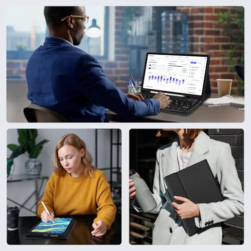 Teclado Bluetooth AZERTY con funda protectora soluciona la escritura lenta en Galaxy Tab S6 Lite 7