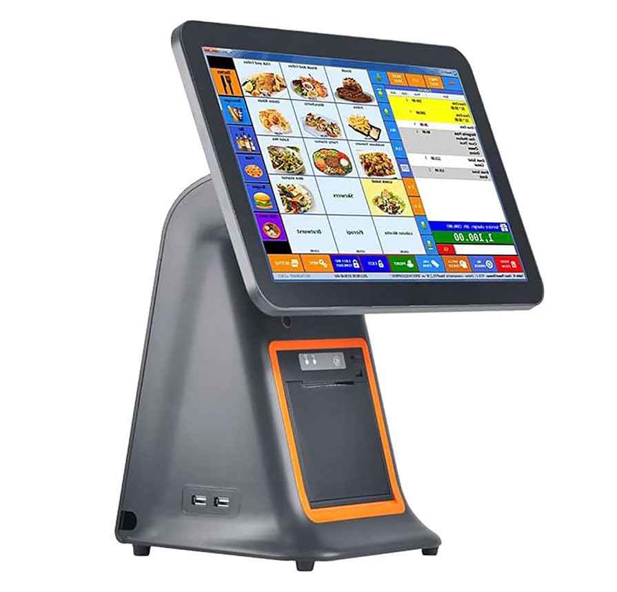 UPLTOE Caja Registradora Tpv Todo En Uno con Pantalla Táctil, para Comercios Y Restaurantes | Caja Registradora Inteligente Todo En Uno con Impresora Tpv E Inalámbrica, Windows Tpv. Black