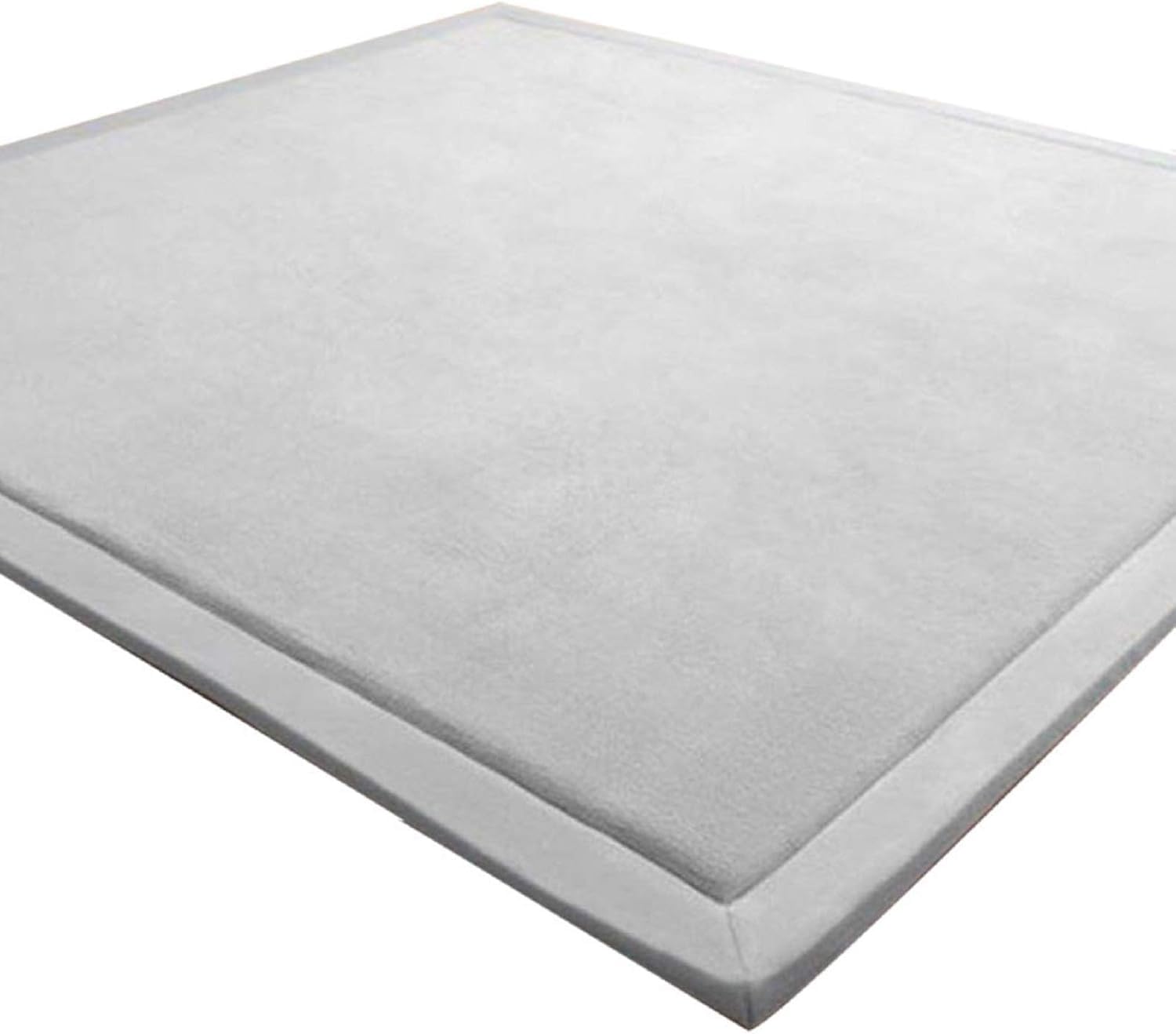 Tapis enfants gris 200x240 cm en velours épais antidérapant style tatami pour grand salon