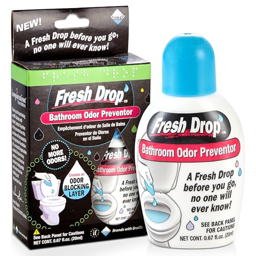 Fresh Drop Poop Odor Eliminator Toilet Odor Eliminator One Drop Toilet Deodorizer Toilet Spray Air Freshener Spray 0.67 Fl Oz Each 3 Pack