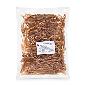 Pacific Cod Jerky – Pittig (1 x 1 kg XXL-verpakking) Natuurlijke snack Gedroogd en gezouten I Koolhydraatarm I Eiwitrijk I Fitness I Gedroogde vis met Spaanse peper I rijk aan Omega -3- I voor mannen en vrouwen